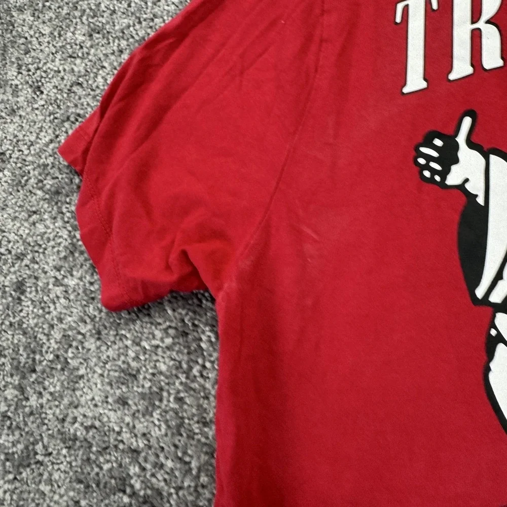 True Religion Shirt Mens Medium Red Buddha Guitar Graphic Tee Tagless Casual